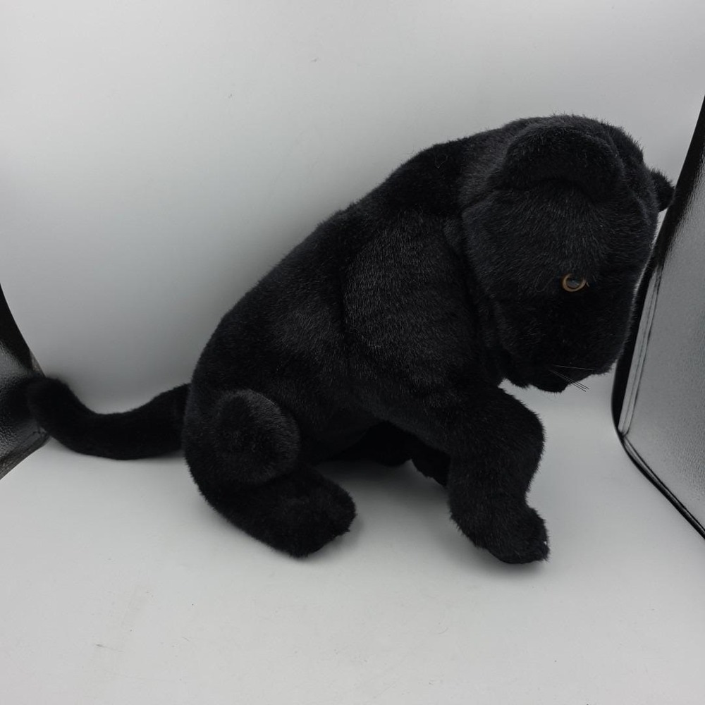 Vtg America Wego Black Panther Cub Wild Jaguar Plush Stuffed Toy 15"